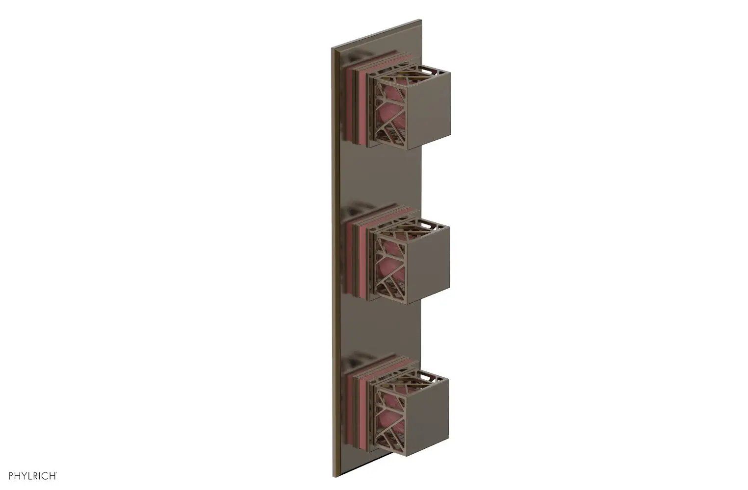 Phylrich JOLIE Thermostatic Valve with Two Volume Control with "Pink" Accents by Phylrich