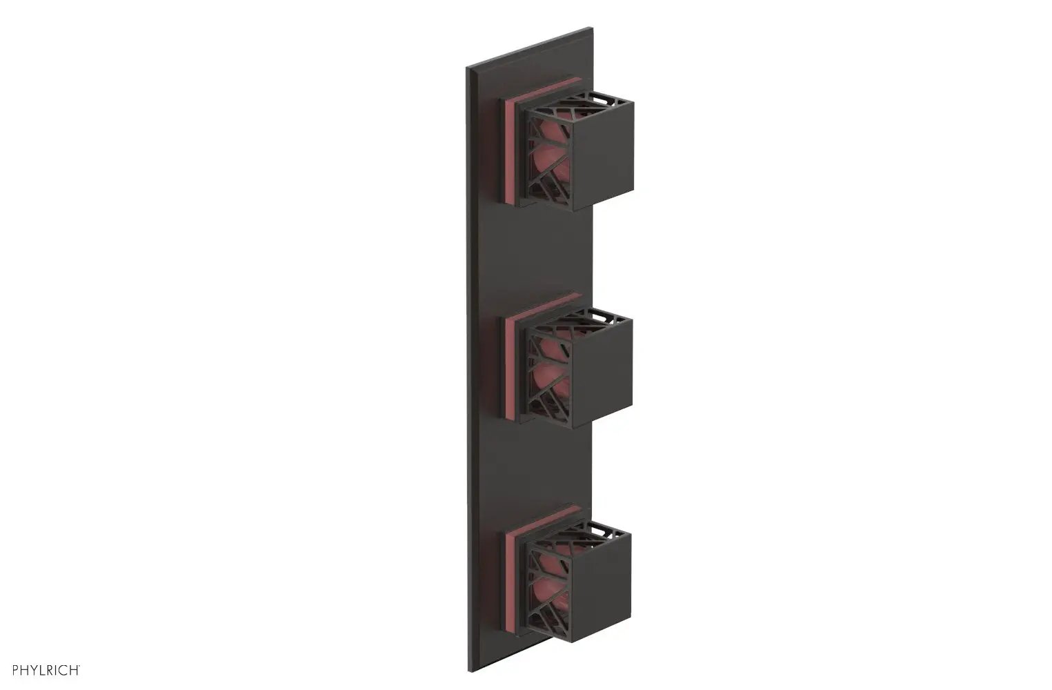 Phylrich JOLIE Thermostatic Valve with Two Volume Control with "Pink" Accents by Phylrich