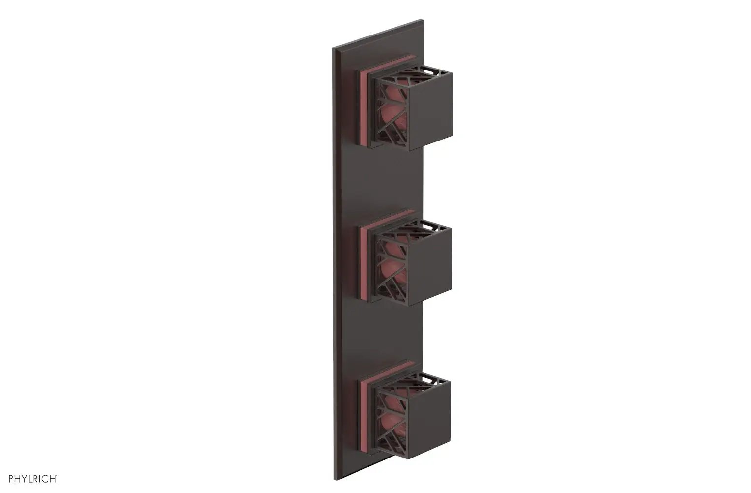 Phylrich JOLIE Thermostatic Valve with Two Volume Control with "Pink" Accents by Phylrich