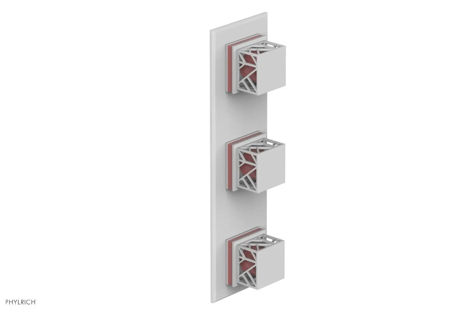 Phylrich JOLIE Thermostatic Valve with Two Volume Control with "Pink" Accents by Phylrich