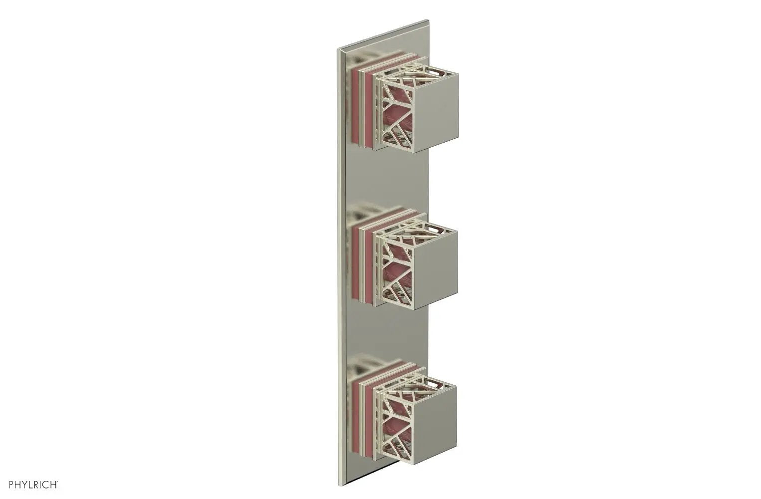 Phylrich JOLIE Thermostatic Valve with Two Volume Control with "Pink" Accents by Phylrich
