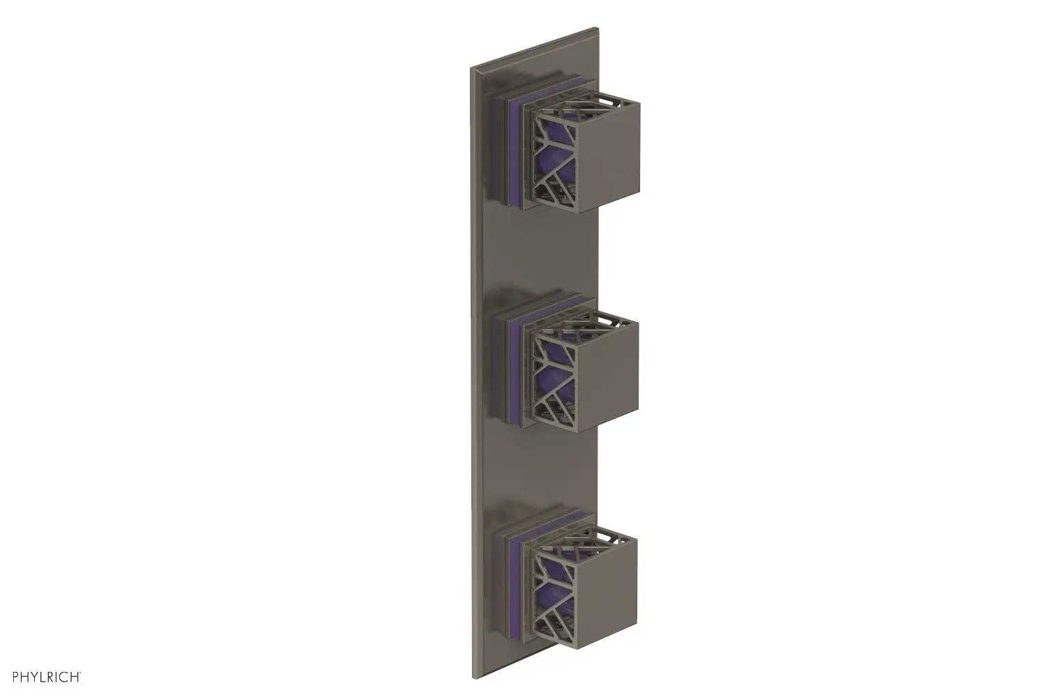 Phylrich JOLIE Thermostatic Valve with Two Volume Control with "Purple" Accents by Phylrich