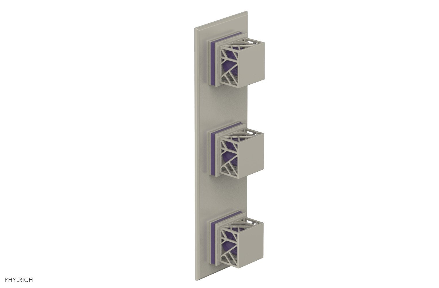 Phylrich JOLIE Thermostatic Valve with Two Volume Control with "Purple" Accents