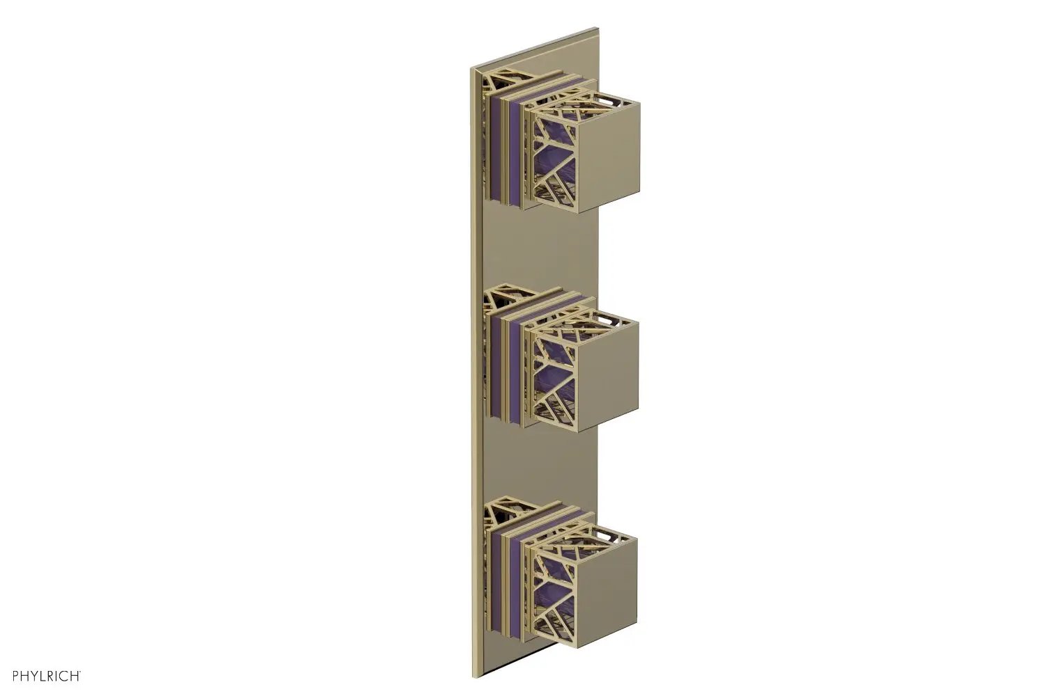 Phylrich JOLIE Thermostatic Valve with Two Volume Control with "Purple" Accents by Phylrich