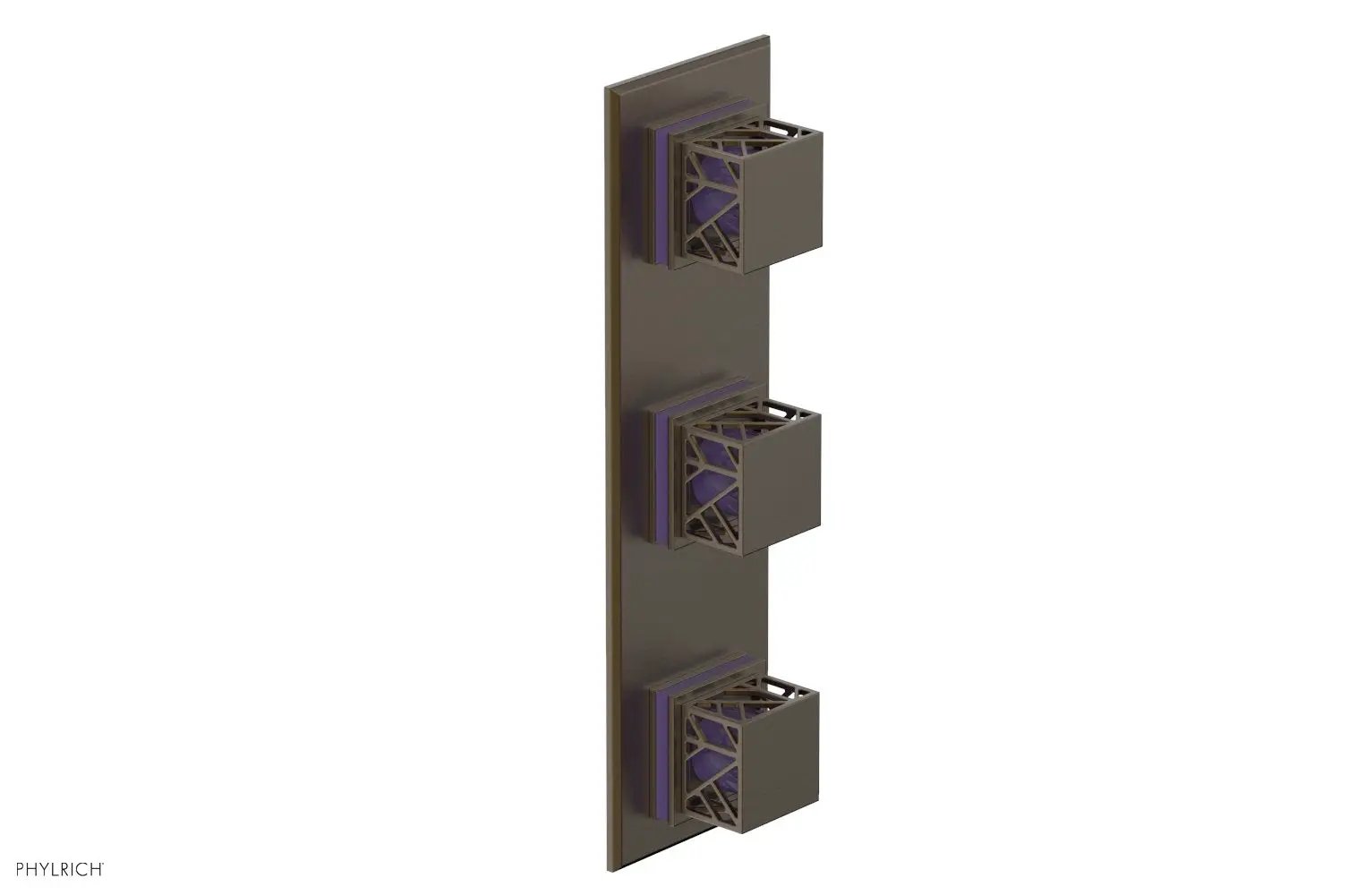 Phylrich JOLIE Thermostatic Valve with Two Volume Control with "Purple" Accents by Phylrich