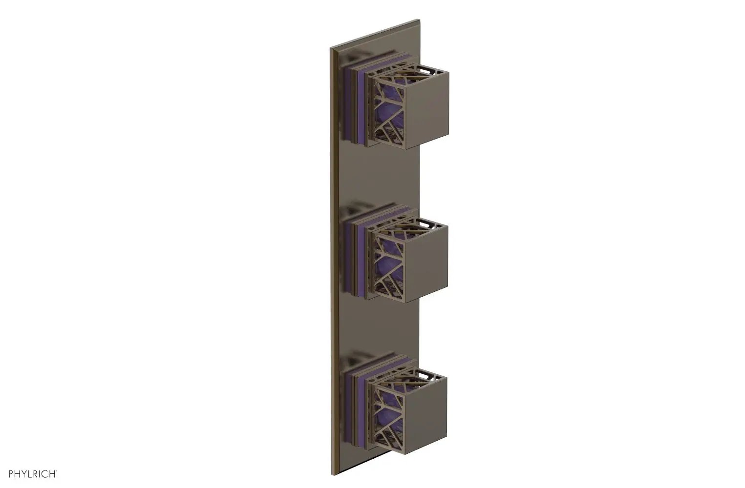 Phylrich JOLIE Thermostatic Valve with Two Volume Control with "Purple" Accents by Phylrich