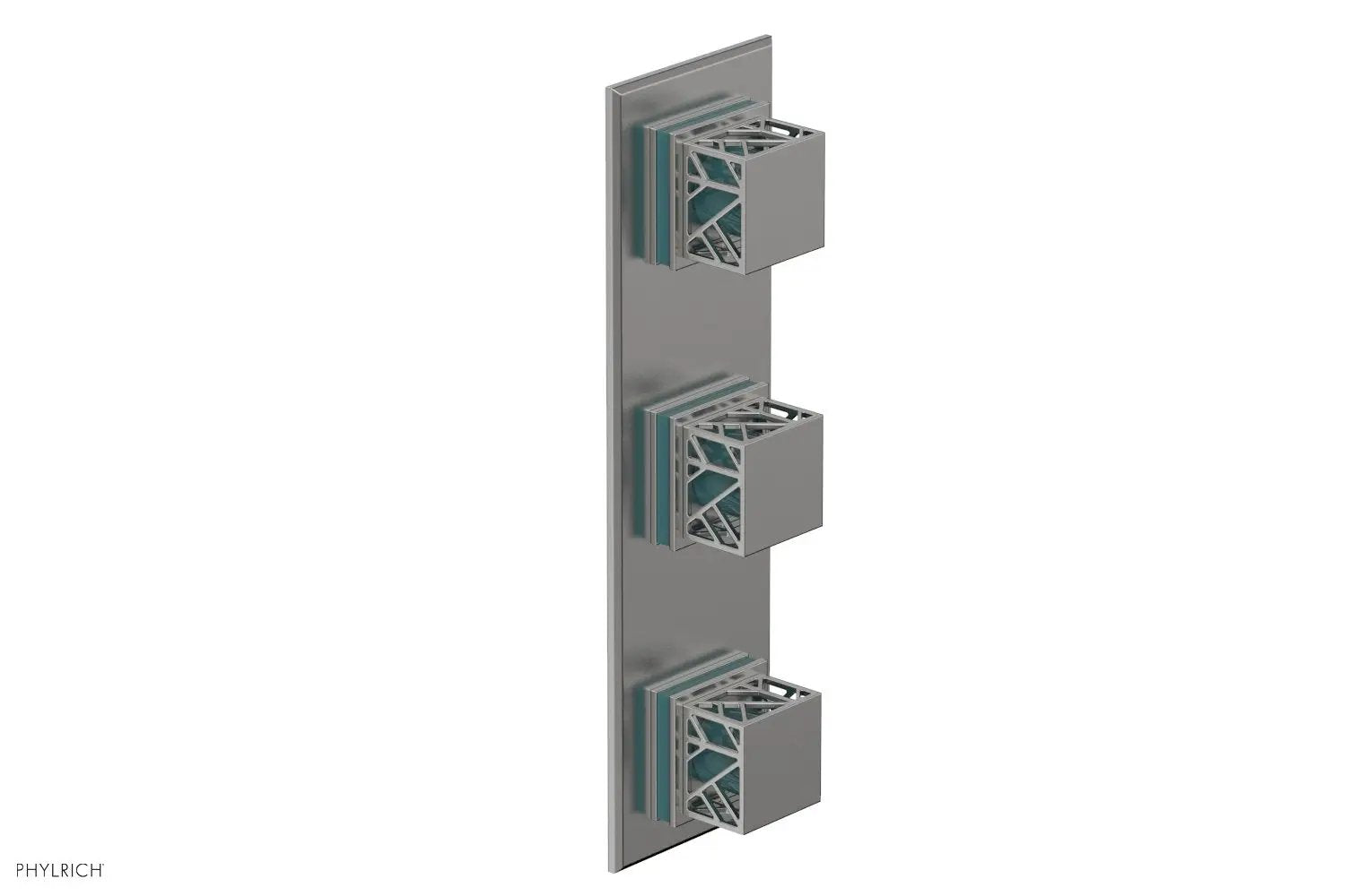 Phylrich JOLIE Thermostatic Valve with Two Volume Control with "Turquoise" Accents by Phylrich
