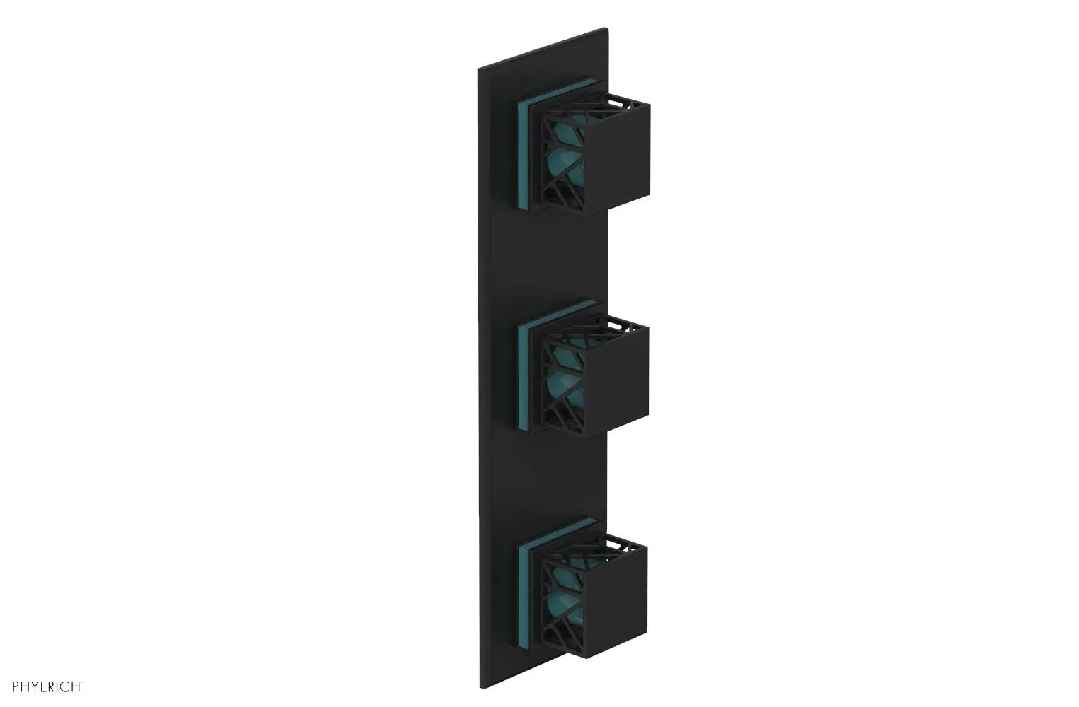 Phylrich JOLIE Thermostatic Valve with Two Volume Control with "Turquoise" Accents by Phylrich
