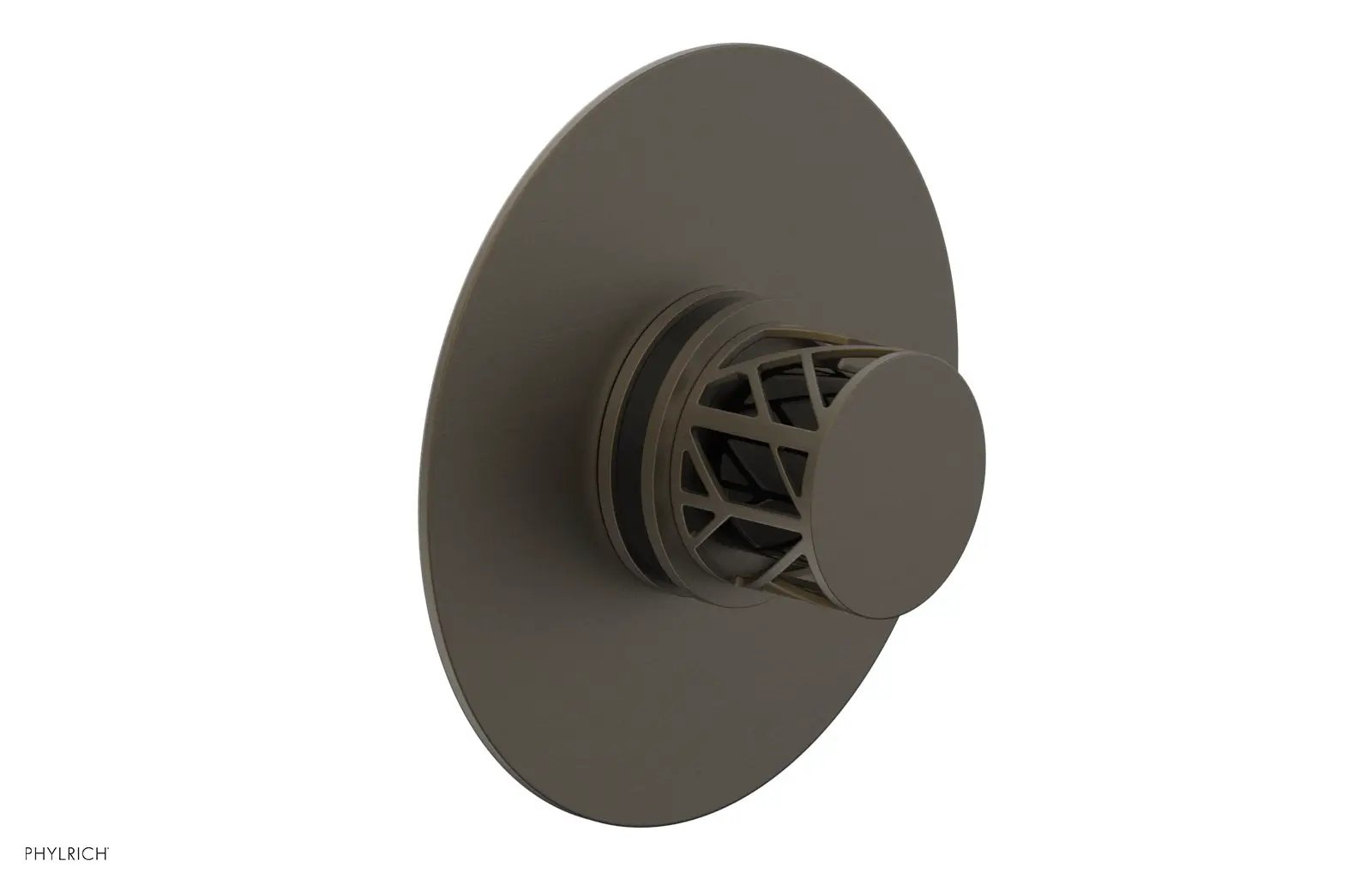 Phylrich JOLIE Thermostatic Shower Trim, Round Handle with "Black" Accents by Phylrich
