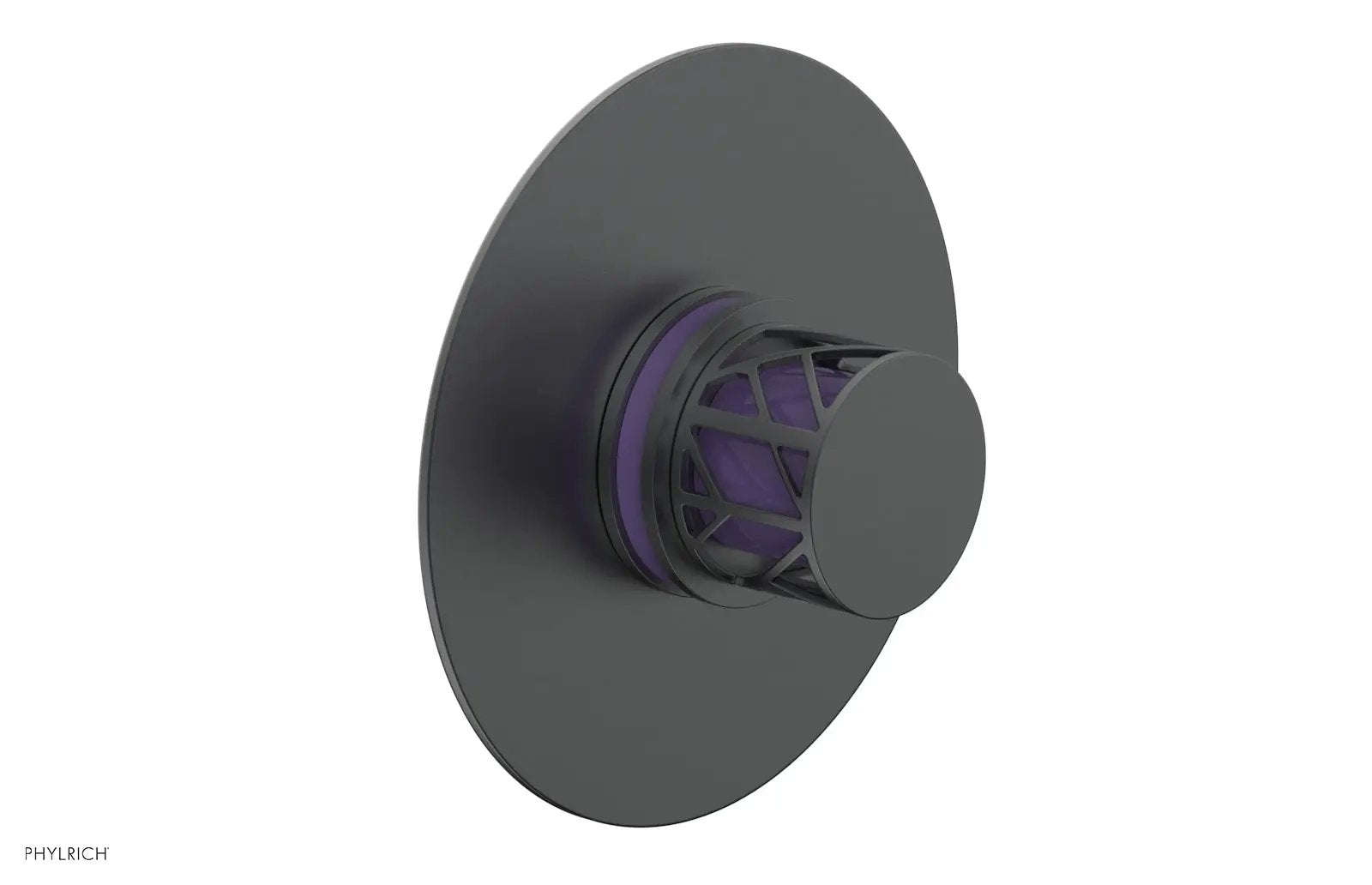 Phylrich JOLIE Pressure Balance Shower Plate & Handle Trim, Round Handle with "Purple" Accents by Phylrich