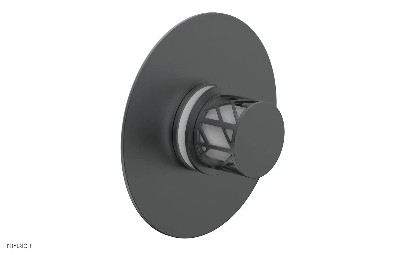 Phylrich JOLIE Thermostatic Shower Trim, Round Handle with "White" Accents by Phylrich