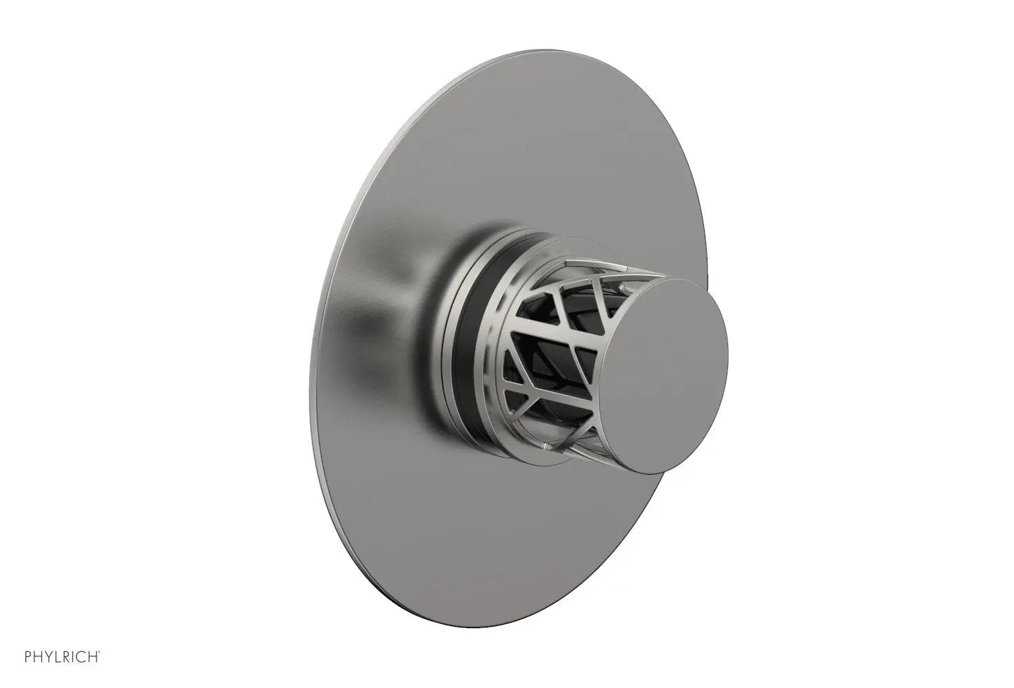Phylrich JOLIE Pressure Balance Shower Plate & Handle Trim, Round Handle with "Black" Accents by Phylrich