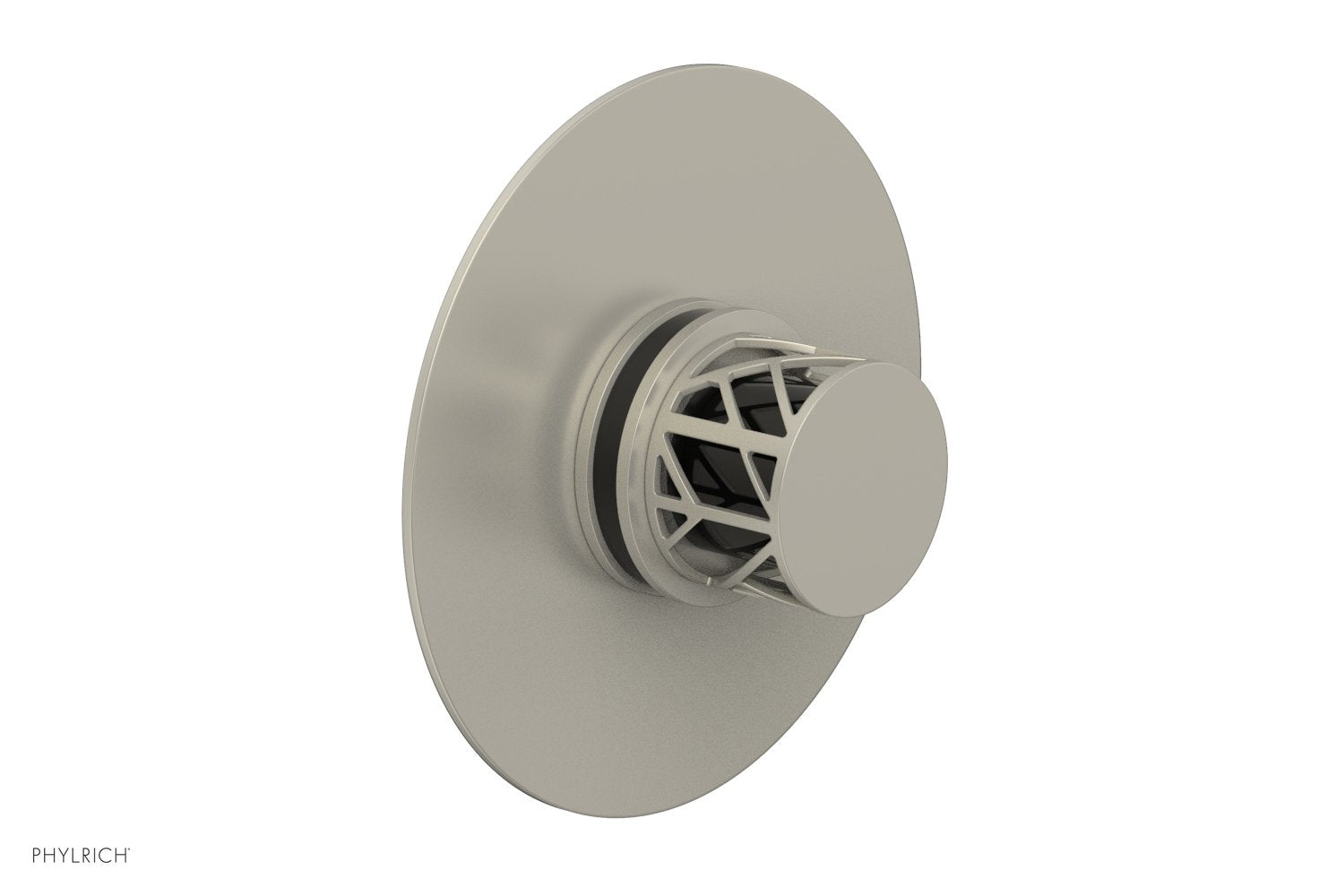 Phylrich JOLIE Pressure Balance Shower Plate & Handle Trim, Round Handle with "Black" Accents