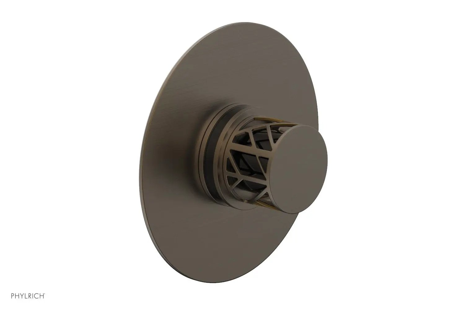 Phylrich JOLIE Pressure Balance Shower Plate & Handle Trim, Round Handle with "Black" Accents by Phylrich