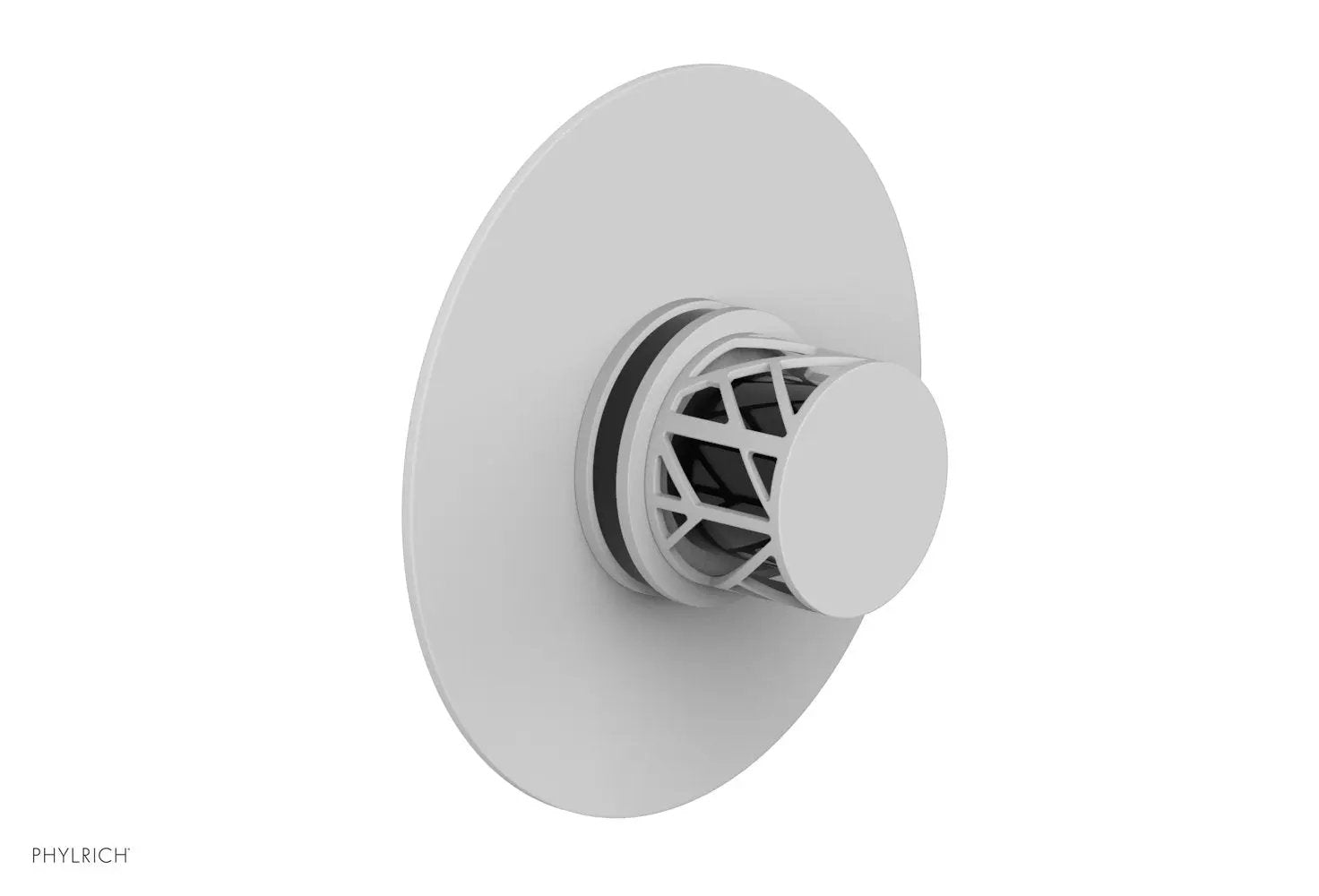 Phylrich JOLIE Pressure Balance Shower Plate & Handle Trim, Round Handle with "Black" Accents by Phylrich