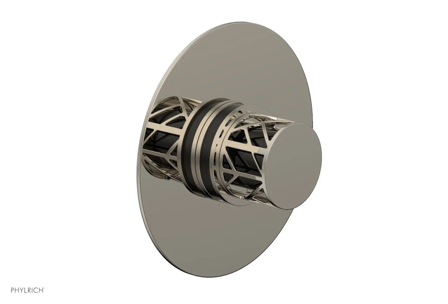 Phylrich JOLIE Thermostatic Shower Trim, Round Handle with "Black" Accents by Phylrich
