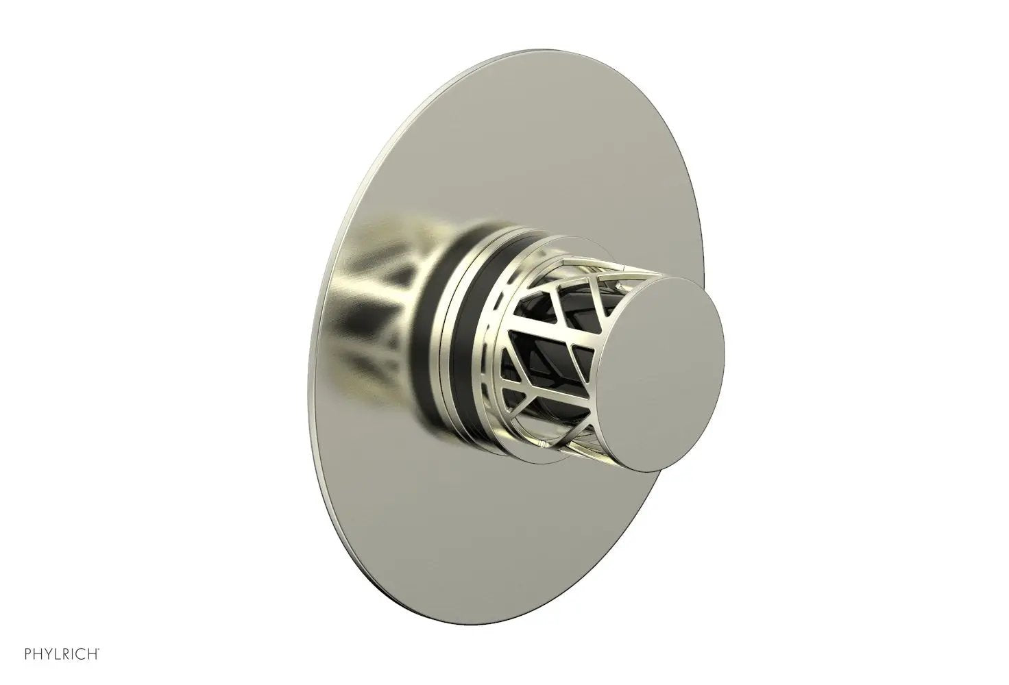 Phylrich JOLIE Thermostatic Shower Trim, Round Handle with "Black" Accents by Phylrich