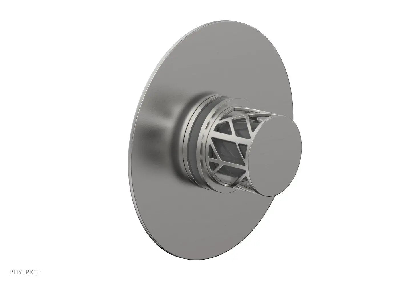 Phylrich JOLIE Pressure Balance Shower Plate & Handle Trim, Round Handle with "Grey" Accents by Phylrich
