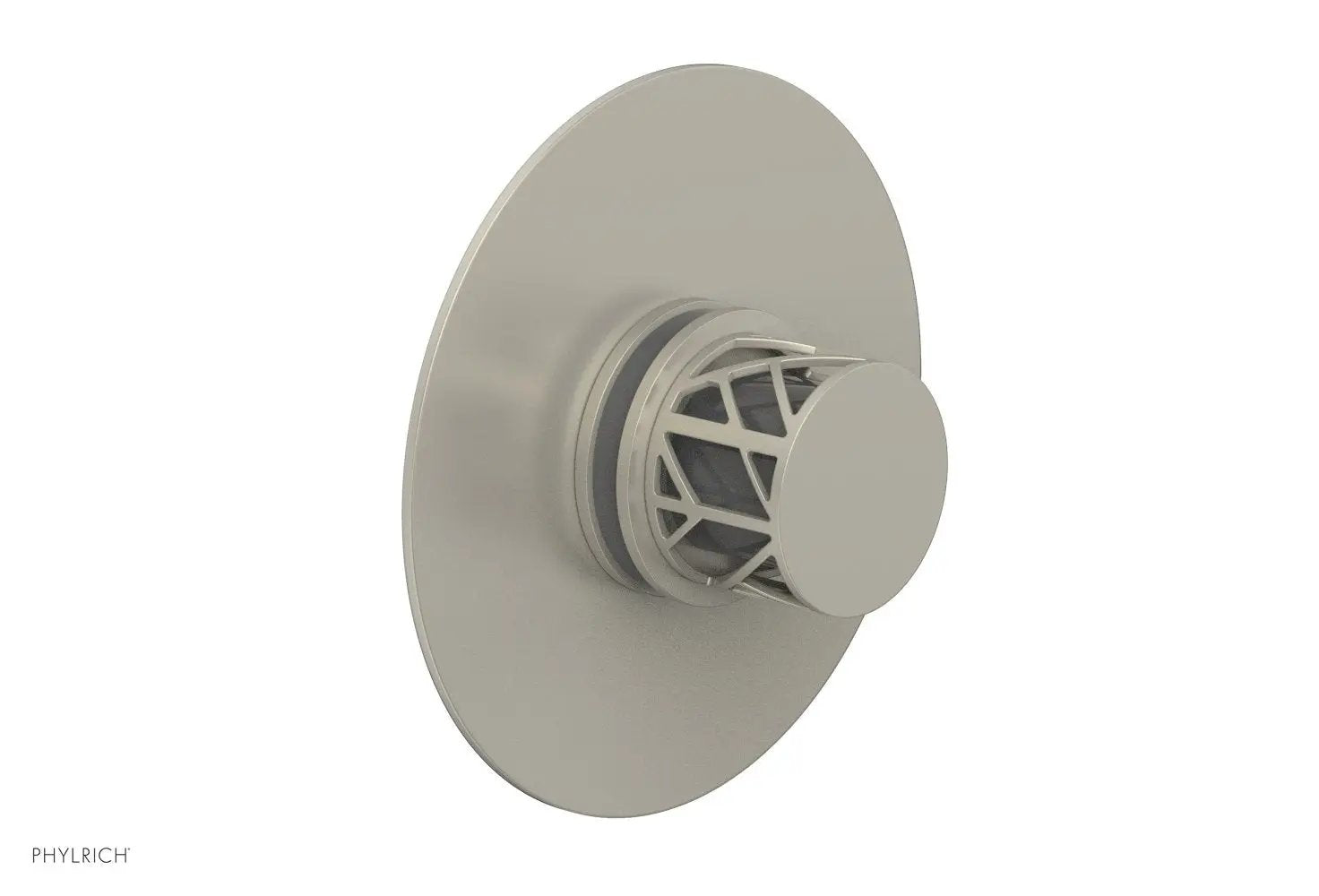 Phylrich JOLIE Thermostatic Shower Trim, Round Handle with "Grey" Accents by Phylrich