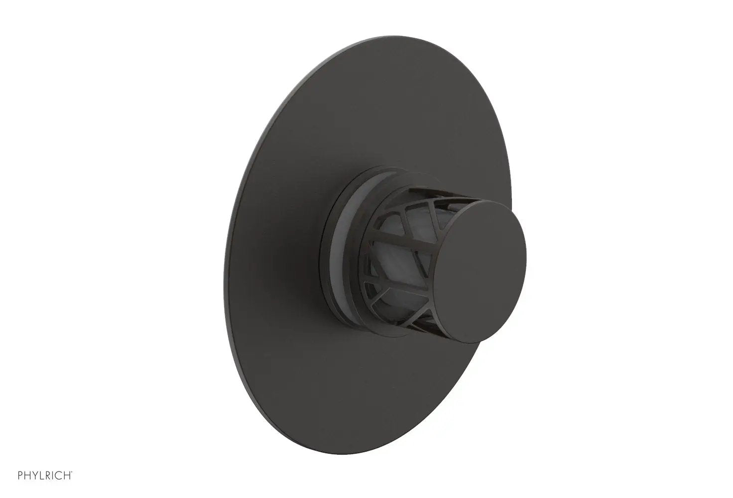 Phylrich JOLIE Pressure Balance Shower Plate & Handle Trim, Round Handle with "Grey" Accents by Phylrich