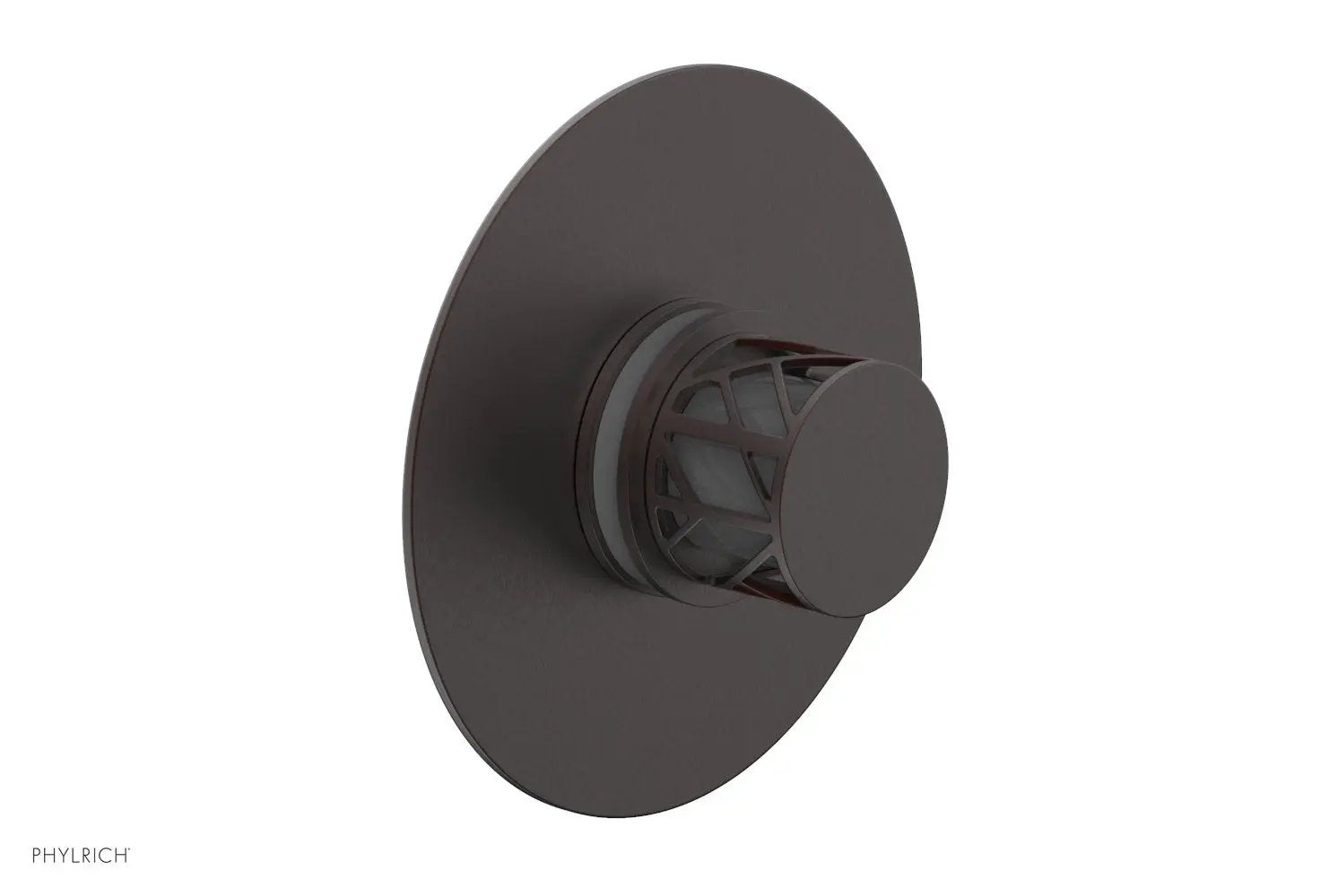 Phylrich JOLIE Thermostatic Shower Trim, Round Handle with "Grey" Accents by Phylrich