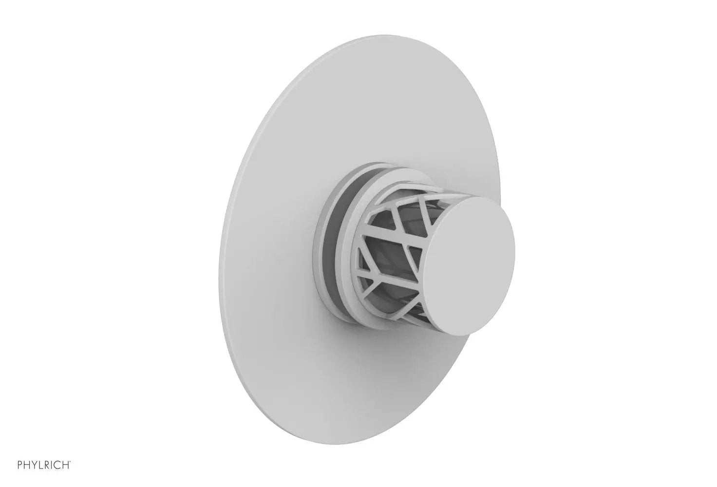 Phylrich JOLIE Pressure Balance Shower Plate & Handle Trim, Round Handle with "Grey" Accents by Phylrich