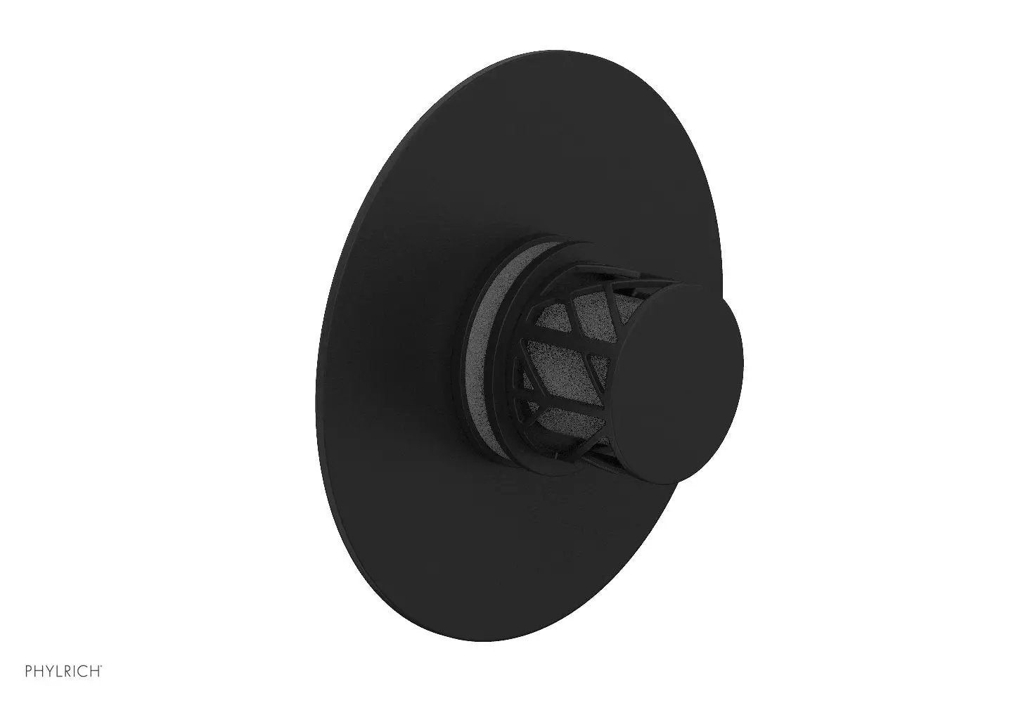 Phylrich JOLIE Pressure Balance Shower Plate & Handle Trim, Round Handle with "Grey" Accents by Phylrich