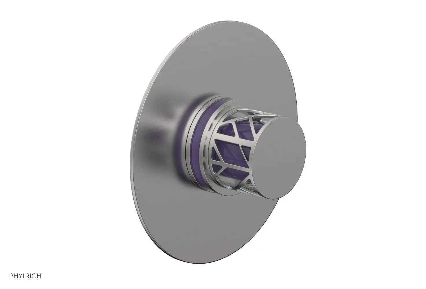 Phylrich JOLIE Pressure Balance Shower Plate & Handle Trim, Round Handle with "Purple" Accents by Phylrich