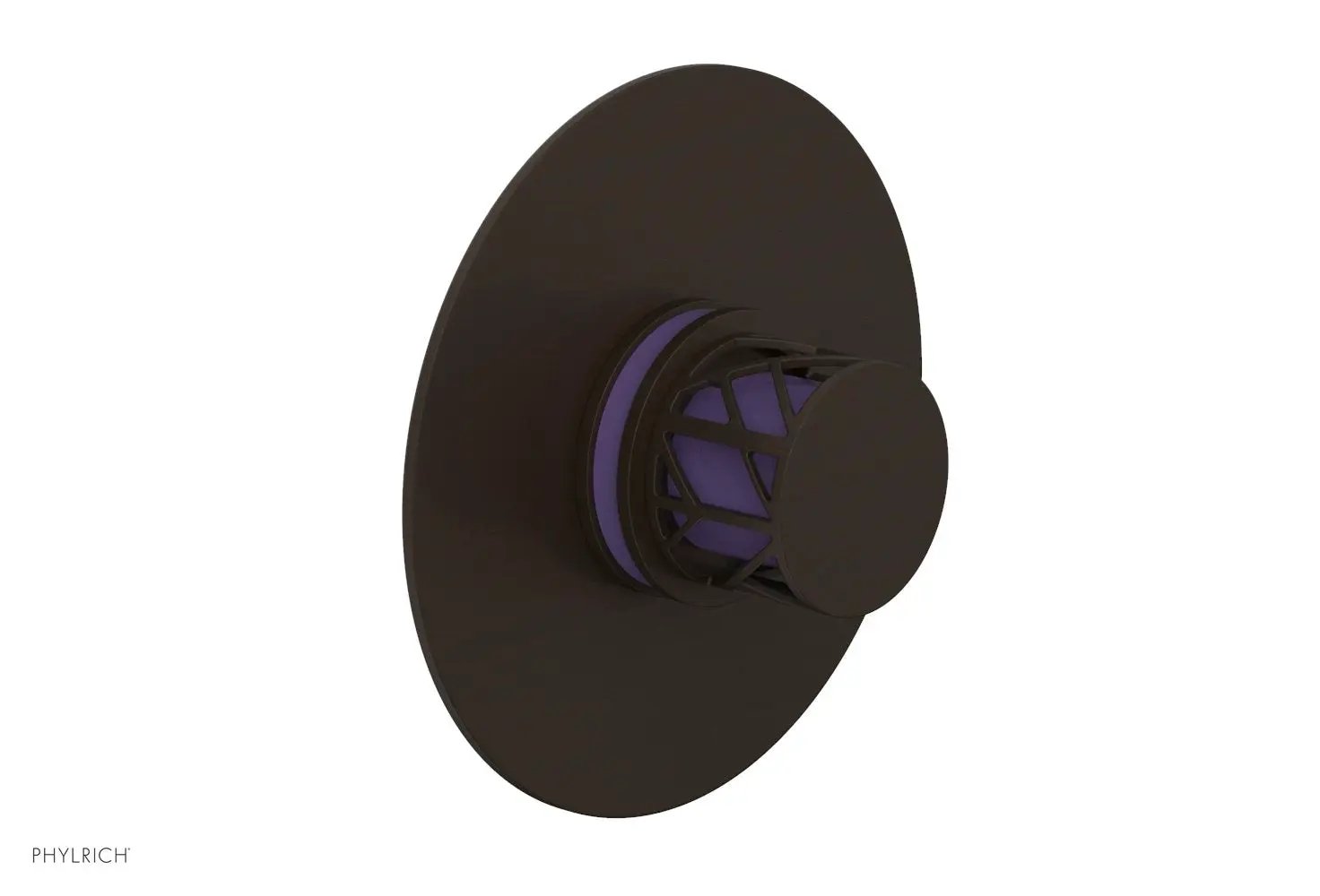 Phylrich JOLIE Pressure Balance Shower Plate & Handle Trim, Round Handle with "Purple" Accents by Phylrich