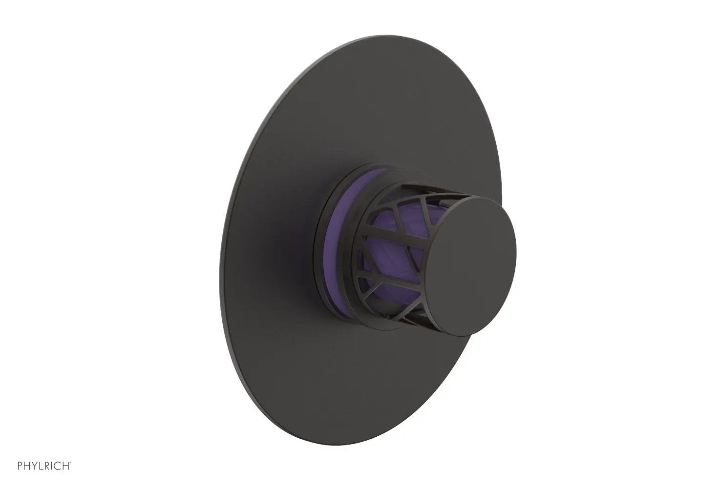 Phylrich JOLIE Pressure Balance Shower Plate & Handle Trim, Round Handle with "Purple" Accents by Phylrich