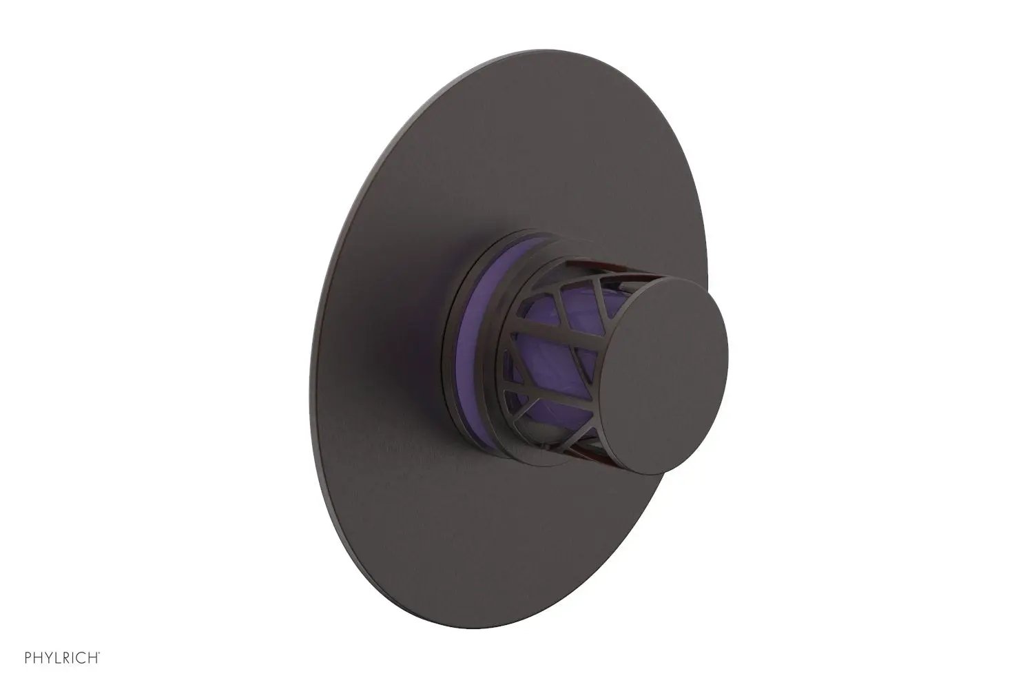 Phylrich JOLIE Pressure Balance Shower Plate & Handle Trim, Round Handle with "Purple" Accents by Phylrich