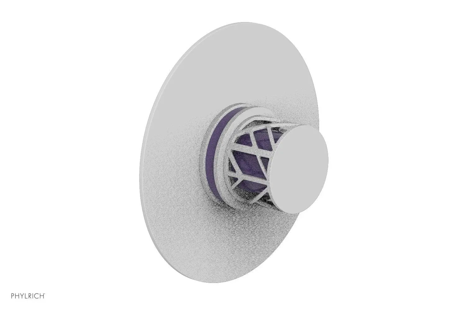 Phylrich JOLIE Pressure Balance Shower Plate & Handle Trim, Round Handle with "Purple" Accents by Phylrich