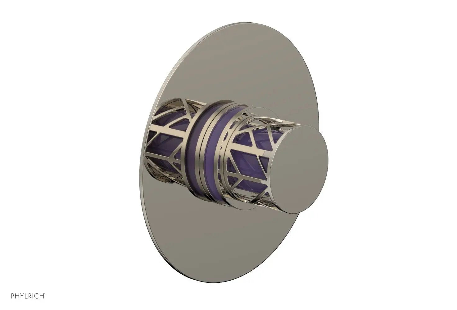 Phylrich JOLIE Pressure Balance Shower Plate & Handle Trim, Round Handle with "Purple" Accents by Phylrich