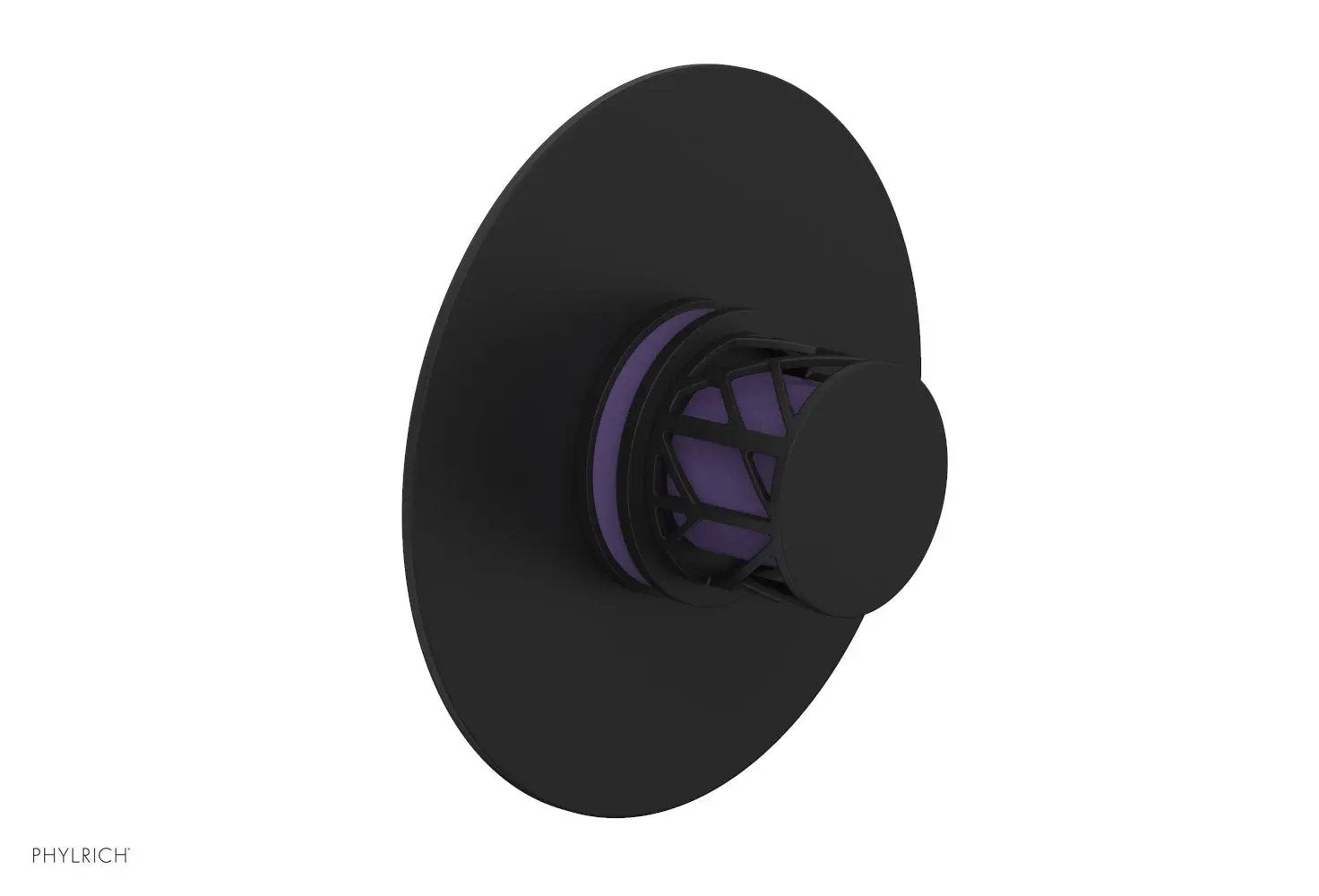 Phylrich JOLIE Pressure Balance Shower Plate & Handle Trim, Round Handle with "Purple" Accents by Phylrich
