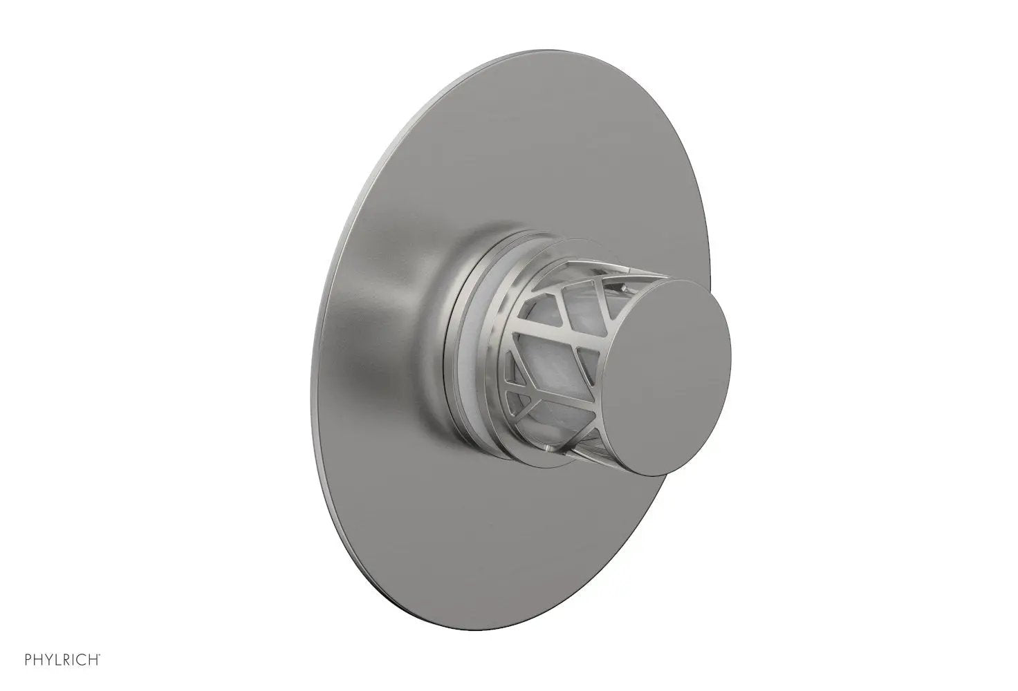 Phylrich JOLIE Thermostatic Shower Trim, Round Handle with "White" Accents by Phylrich