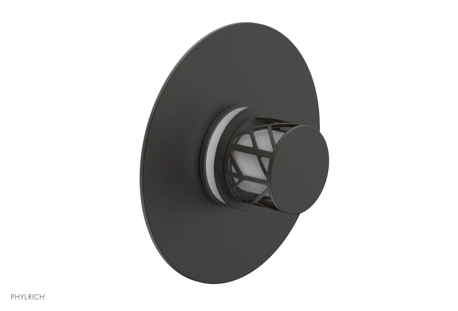 Phylrich JOLIE Thermostatic Shower Trim, Round Handle with "White" Accents by Phylrich