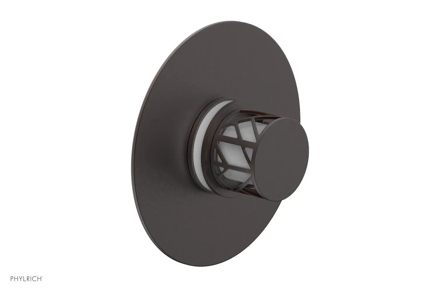 Phylrich JOLIE Thermostatic Shower Trim, Round Handle with "White" Accents by Phylrich