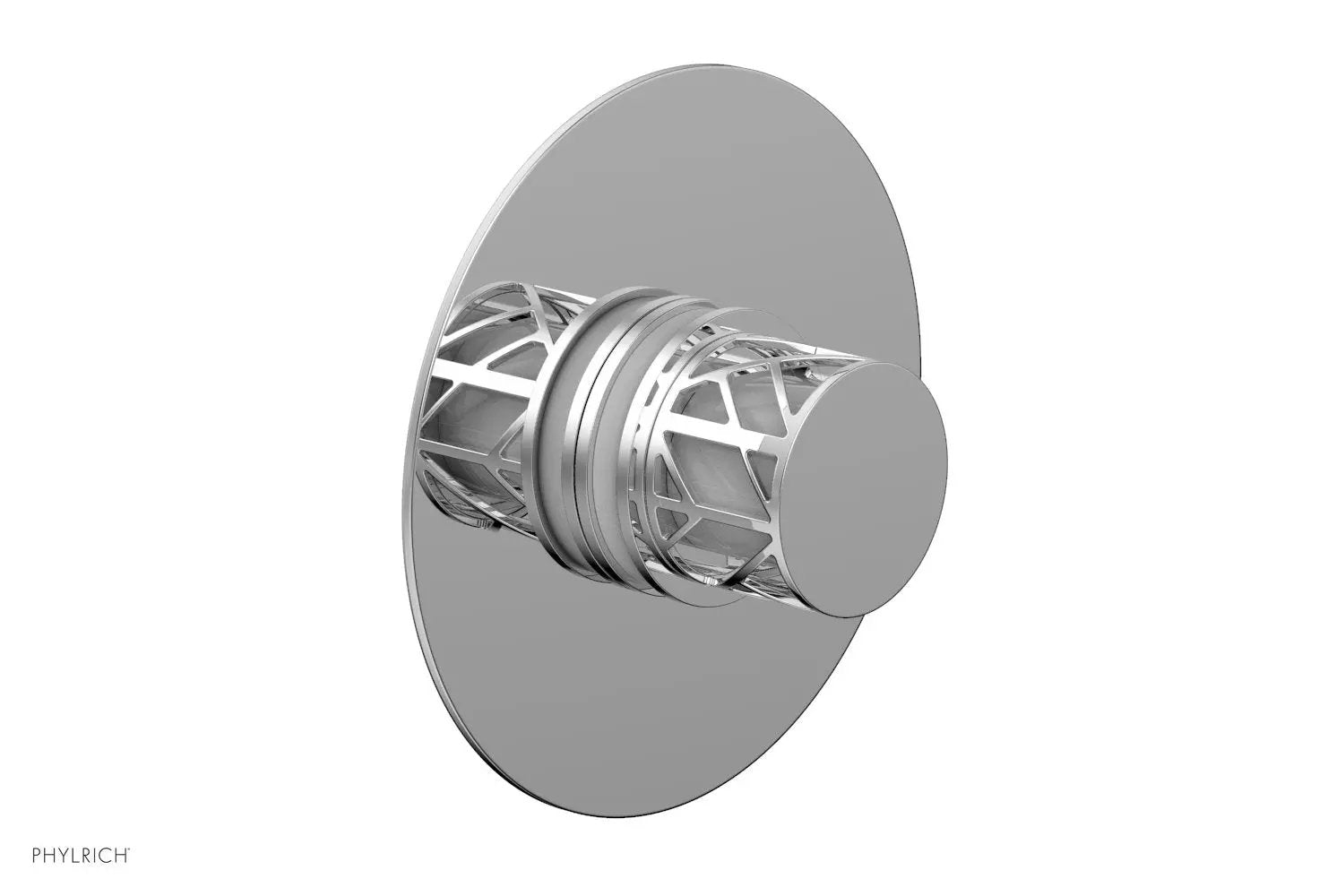 polished chrome shower trim