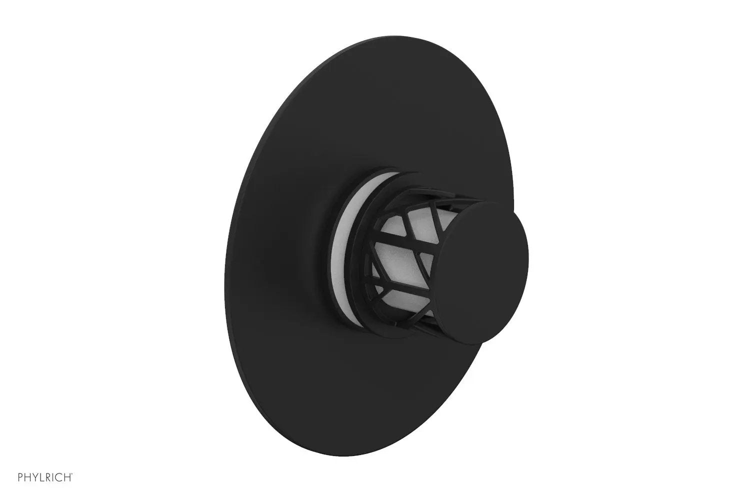 Phylrich JOLIE Thermostatic Shower Trim, Round Handle with "White" Accents by Phylrich