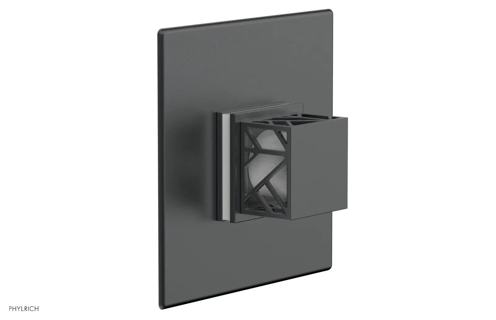 Phylrich JOLIE Thermostatic Shower Trim, Square Handle with "White" Accents by Phylrich