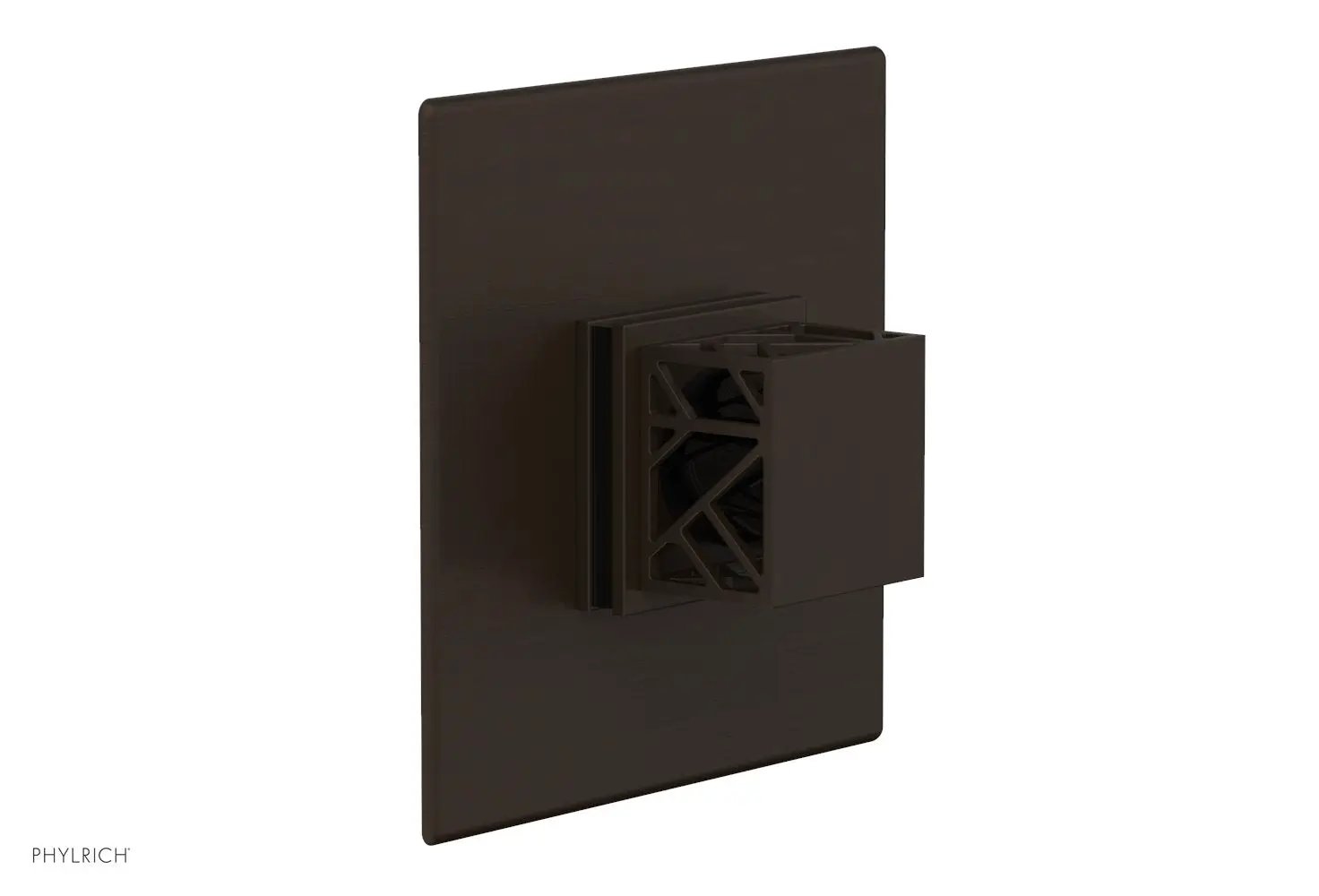 Phylrich JOLIE Pressure Balance Shower Plate & Handle Trim, Square Handle with "Black" Accents by Phylrich