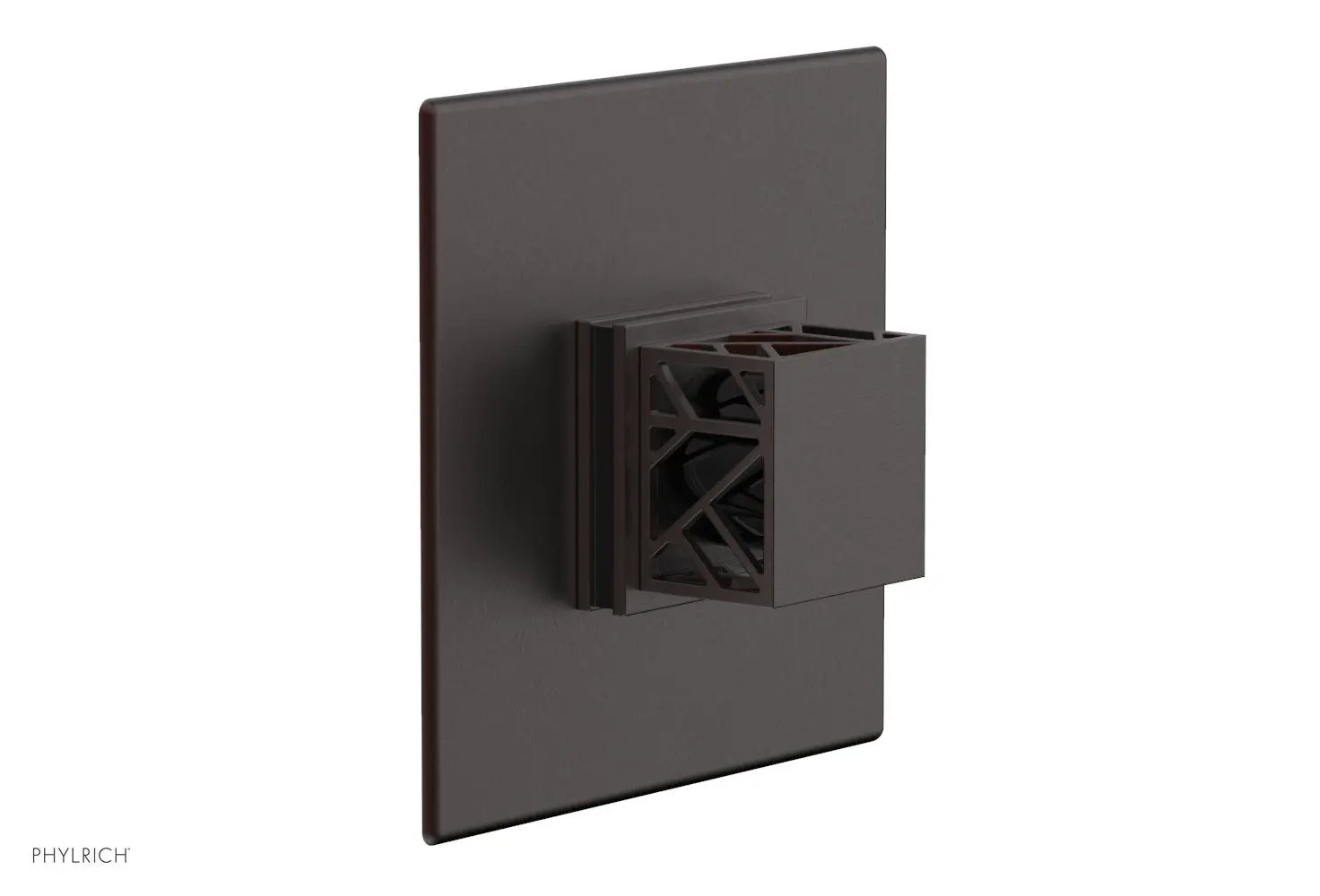 Phylrich JOLIE Pressure Balance Shower Plate & Handle Trim, Square Handle with "Black" Accents by Phylrich