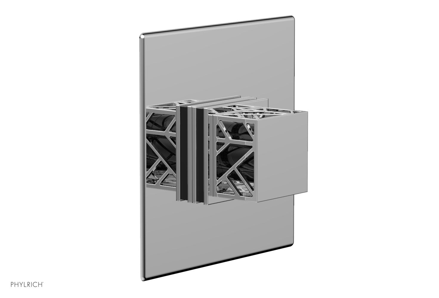 polished chrome shower plate