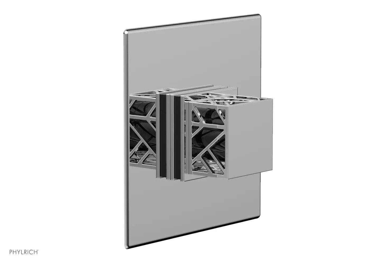 polished chrome shower plate