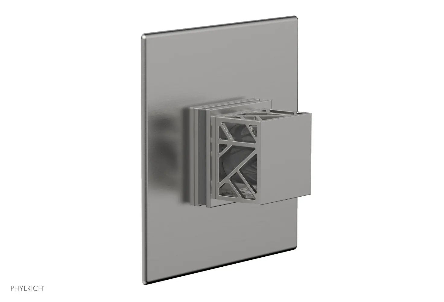 Phylrich JOLIE Thermostatic Shower Trim, Square Handle with "Grey" Accents by Phylrich