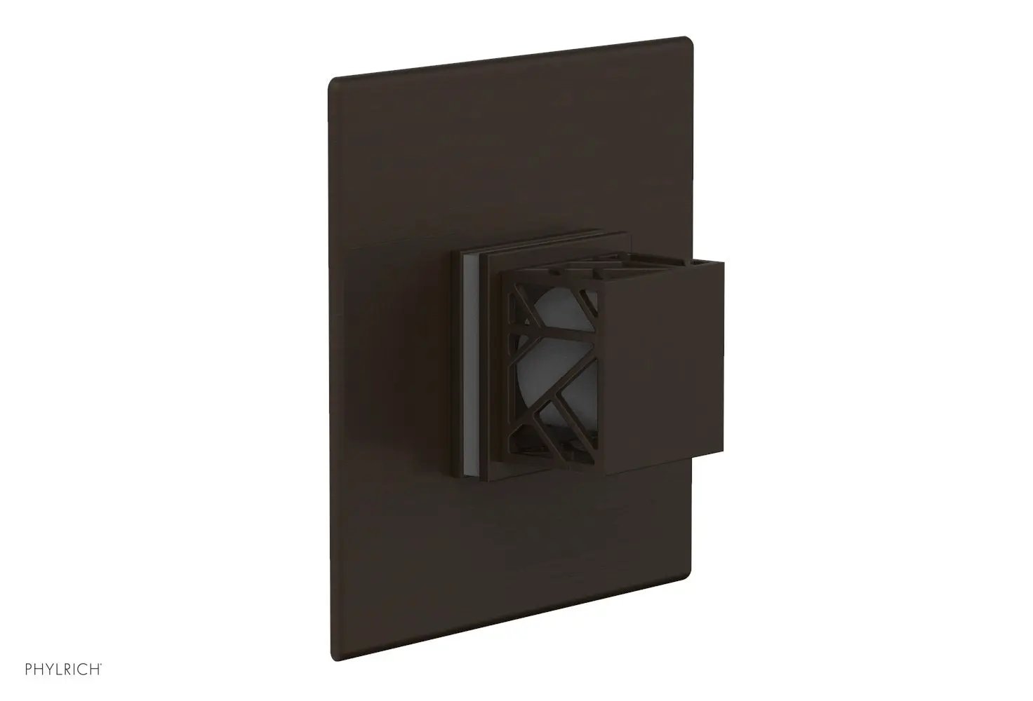 Phylrich JOLIE Thermostatic Shower Trim, Square Handle with "Grey" Accents by Phylrich