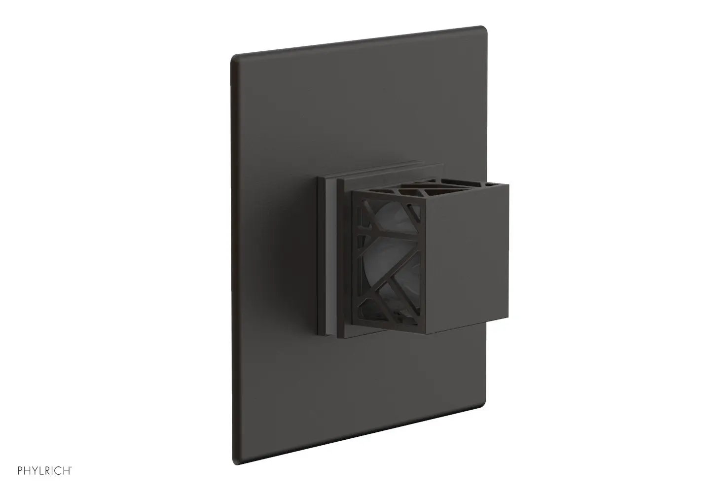 Phylrich JOLIE Thermostatic Shower Trim, Square Handle with "Grey" Accents by Phylrich
