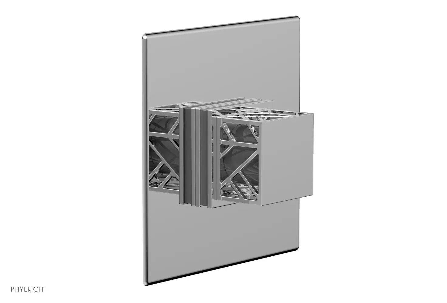 polished chrome shower plate