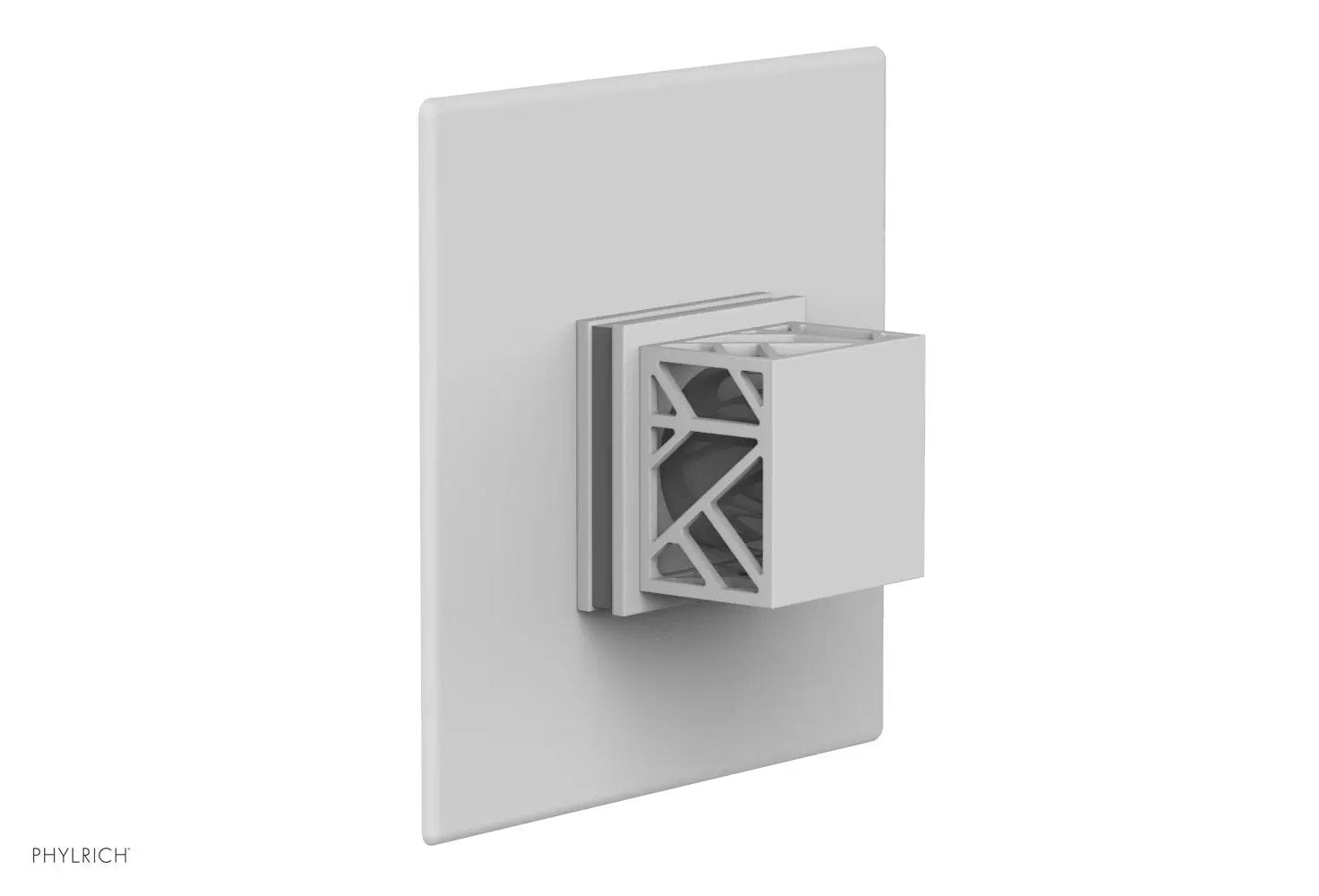 Phylrich JOLIE Pressure Balance Shower Plate & Handle Trim, Square Handle with "Grey" Accents by Phylrich