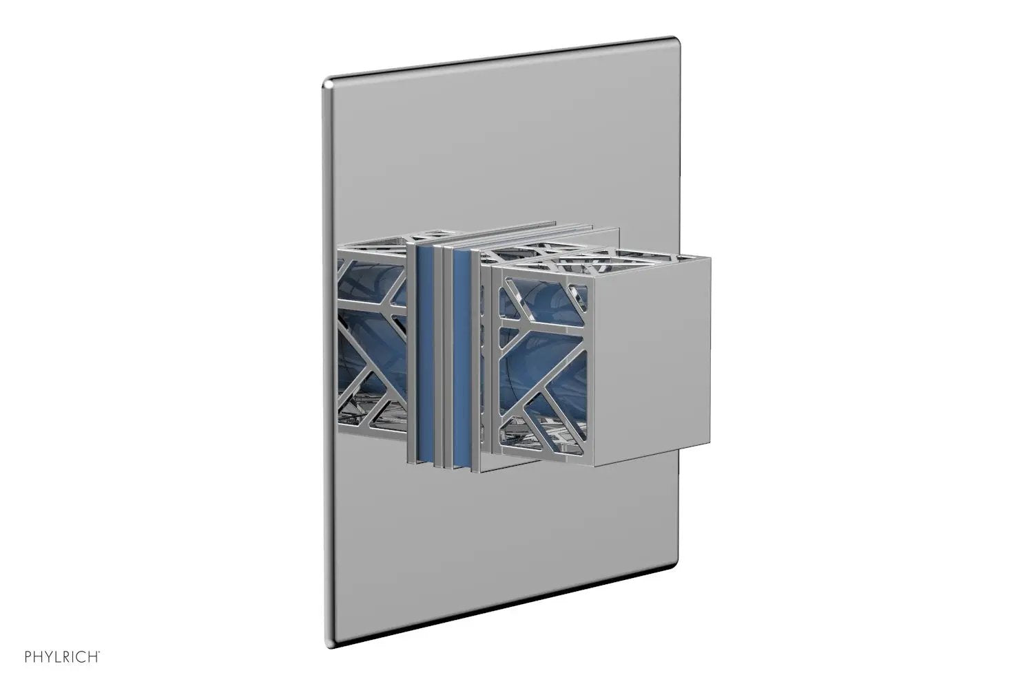 polished chrome shower plate